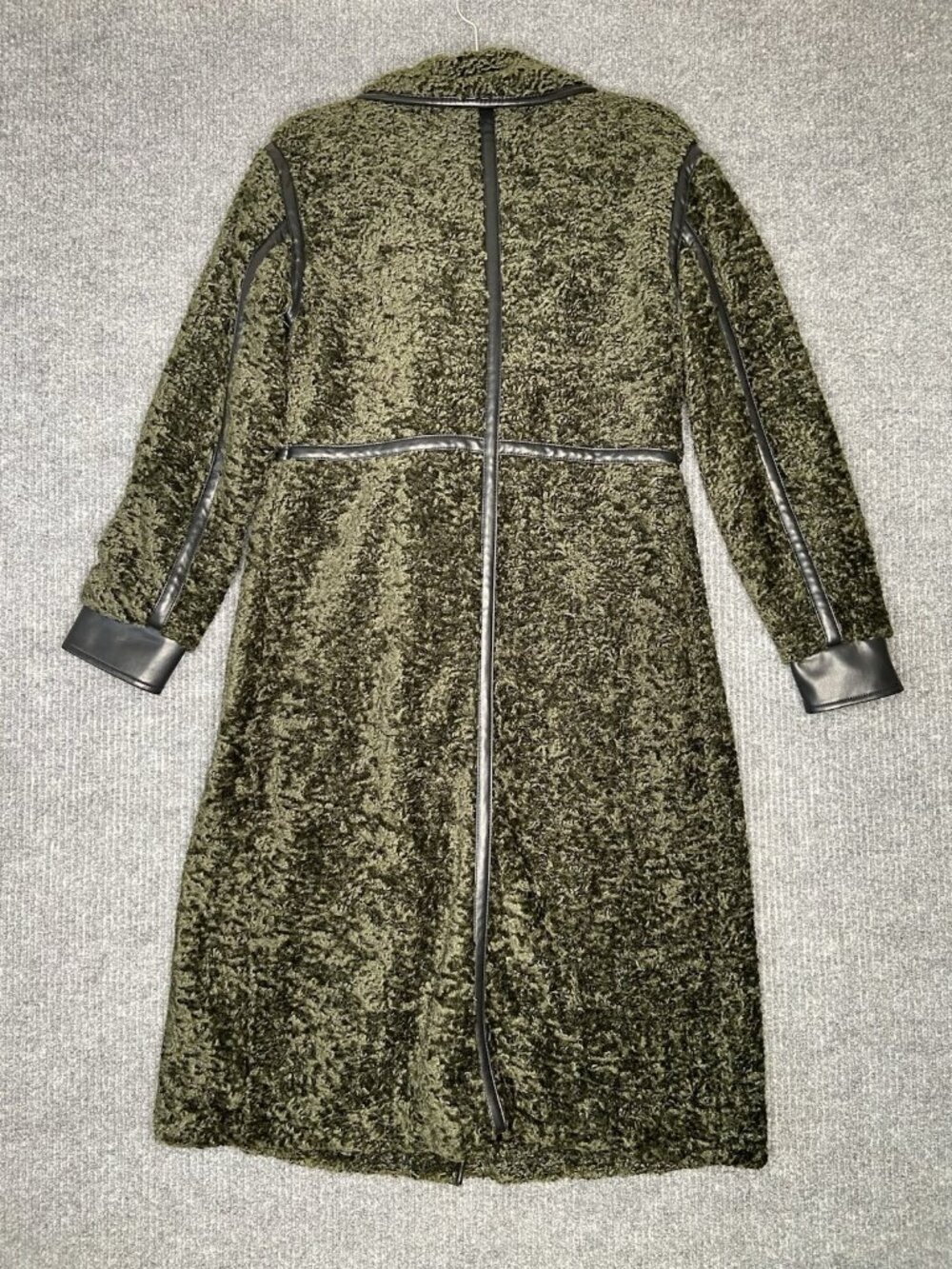 Avec Les Filles Tailored Sherpa Coat green jacket Anthropologie sz XS (Sold Out) - Picture 4 of 8